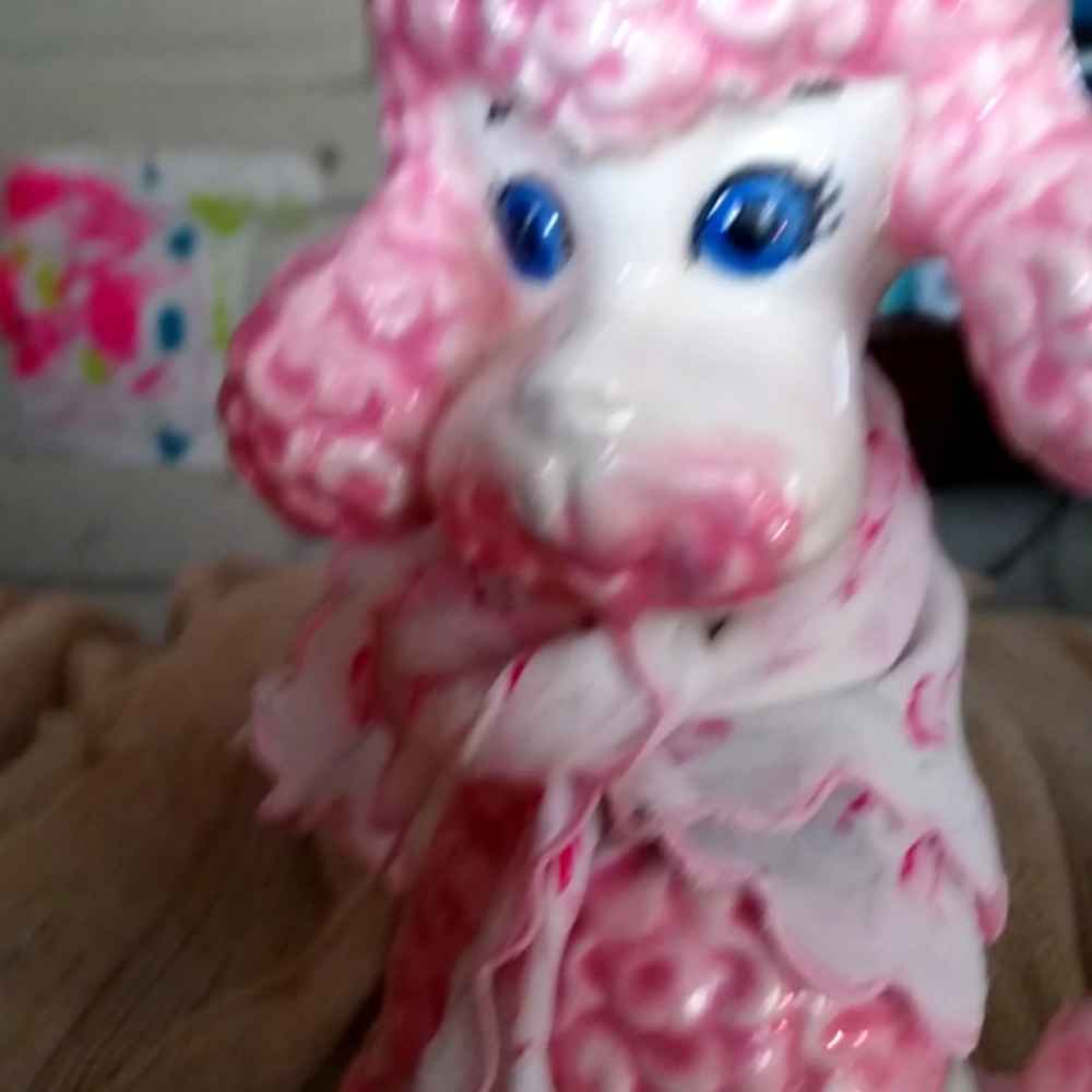 Ceramic pink poodle